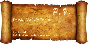 Pink Valéria névjegykártya