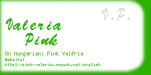 valeria pink business card